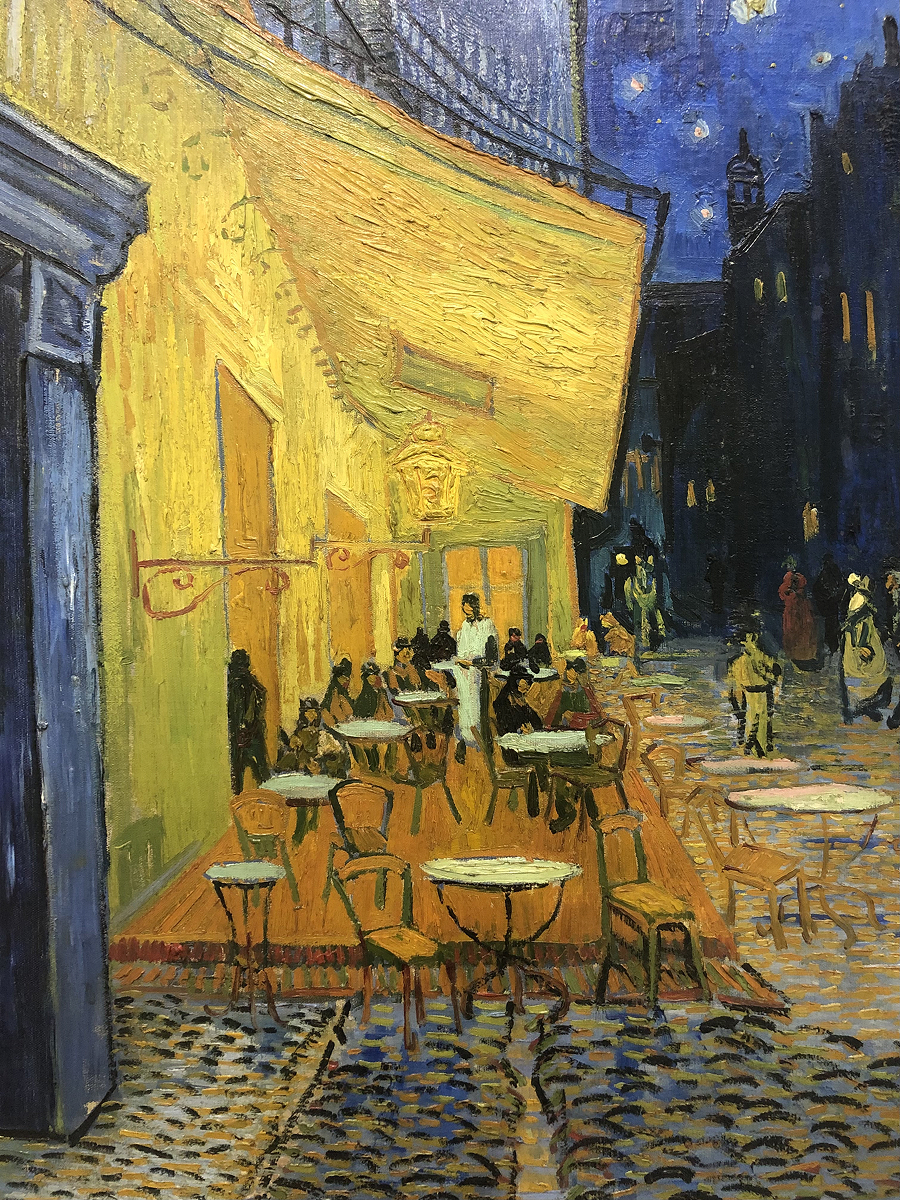Van Gogh’s “Café Terrace at Night” painting on display at Kröller-Müller Museum in the Netherlands, part of one of the largest Van Gogh collections in the world