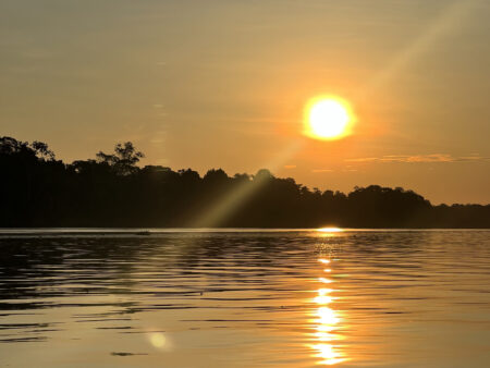 Sunset over the Amazon River near Nauta in the Peruvian Amazon