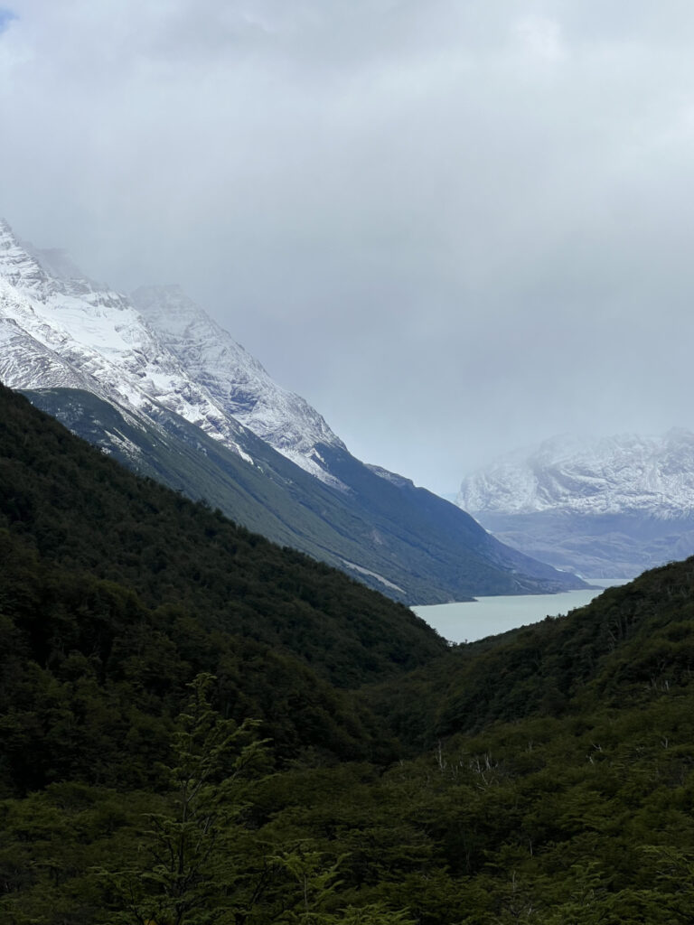 Expansive valley and glacial lake views along the O-Trek in Torres del Paine, Patagonia.