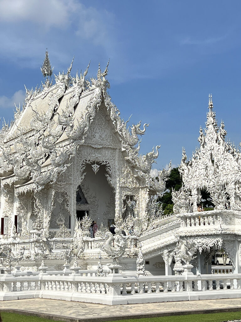 The White Temple (Wat Rong Khun) in Chiang Rai, one of the most iconic and surreal landmarks in Northern Thailand.